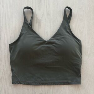 Dark Green V-Neck Crop Top Size Medium